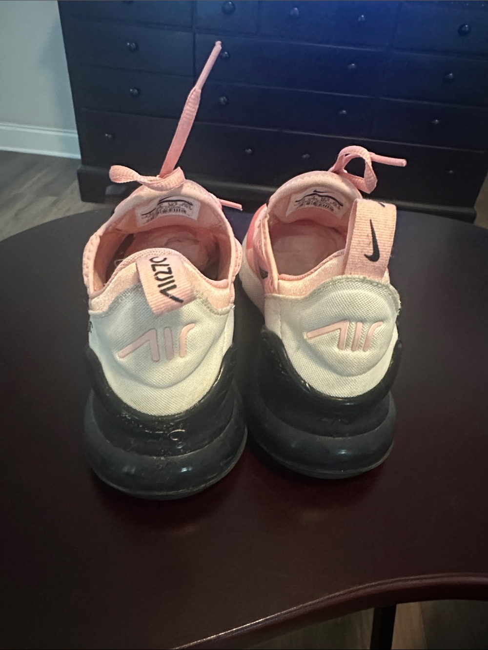 Nike Women’s Air Max 270 React Sneakers - Pink & Black - Picture 4 of 9
